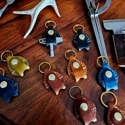 Drum Key Fob - Handmade & Hand Stitched, one of a kind. image 10