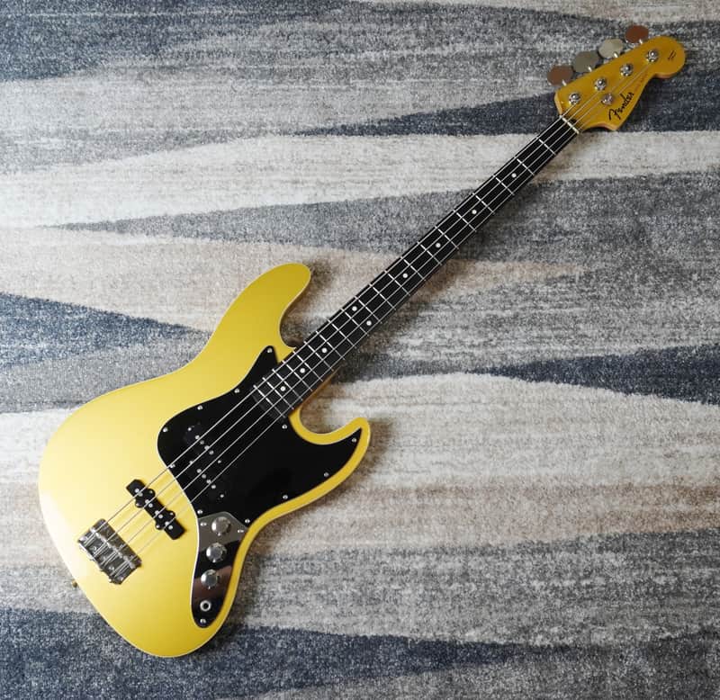2013 Fender Japan Aerodyne Jazz Bass AJB Shoreline Gold Matching Headstock MIJ FSR Limited Color image 1