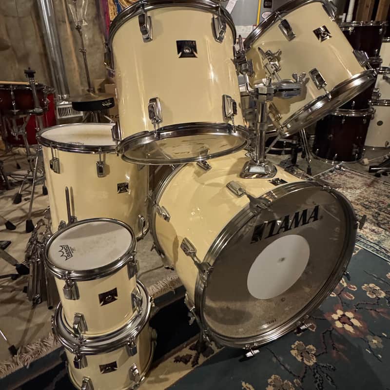 Tama Swingstar MIJ 80s 6-Piece Drum Shell Set - white image 1