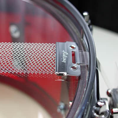 Ludwig Vistalite 6.5" x 14" Snare Drum w/ VIDEO! Red Vista Lite Acrylic image 5