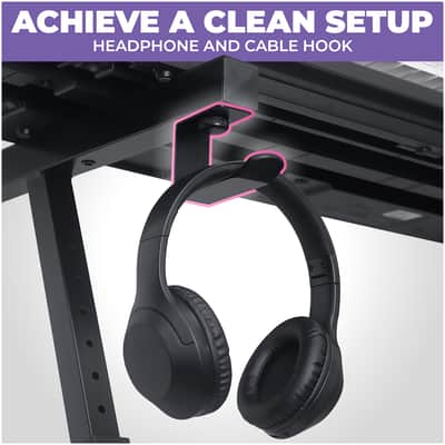 Liquid Stands Z Style Adjustable Height Piano Keyboard Stand with Headphone and Straps image 5