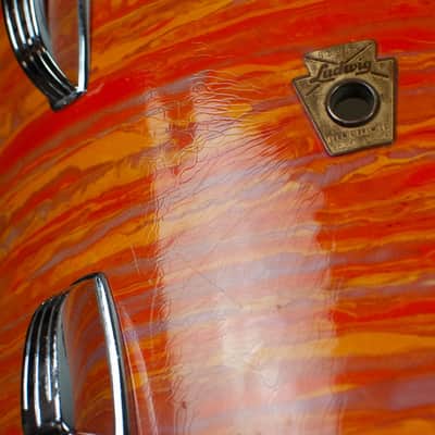 1960s Ludwig "Mod Orange" Drum Set image 14