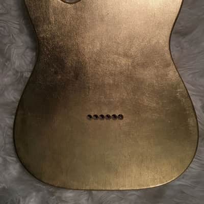 Made to Order - FRANCHIN Mars guitar body Glossy METALLIC LEAF (Gold/Silver/Copper) Basswood Poplar Telecaster-Tele-T-Style Made in Italy image 5