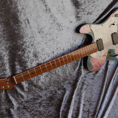 Build to order GB Liuteria Traditional Tele Semi Hollow fuchsia mapple and resin image 9