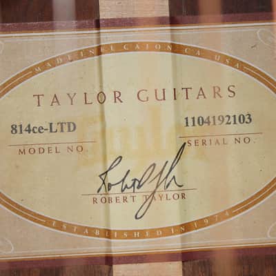 2012 • Taylor 814ce-LTD Cocobolo Acoustic/Elec • 2012 • Lefty • OHSC • Stunning image 9