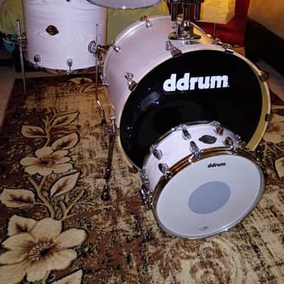 ddrum Dominion Birch 5 Piece Shell Pack Drum Kit Paper White Birch DM B 522 PWB image 2