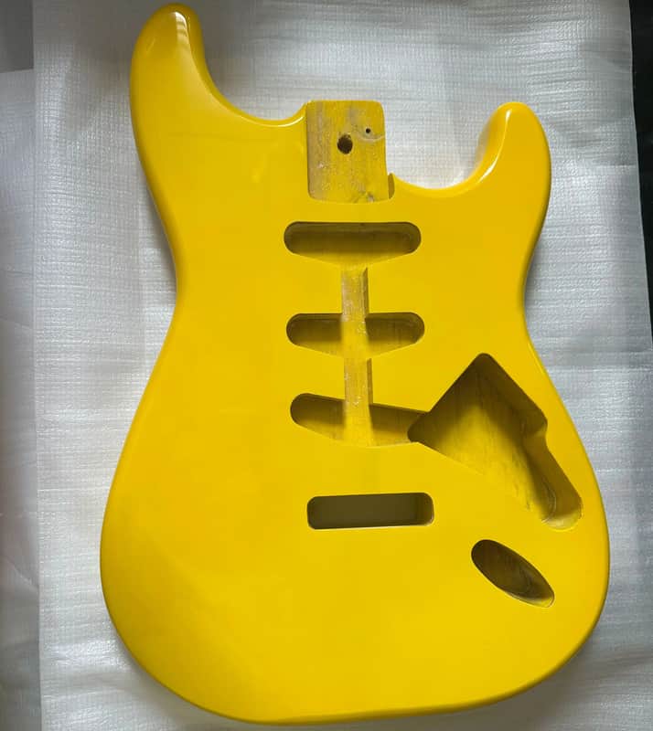 Yellow Alder SSS Stratocaster Style Guitar Body DIY Project image 1