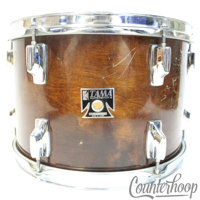 Tama 13x9"Superstar"Natural Walnut"Standard Size Tom Drum Made-Japan Vintage 80s image 1