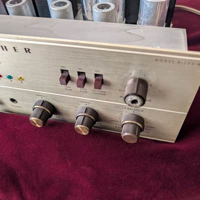 fisher x-202b integrated amplifier rebuilt and ready for service early 60's image 6