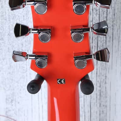 DeArmond M66 Solid Body Electric Guitar Fiesta Red with Hardshell Case image 15