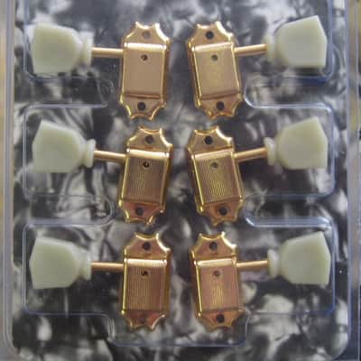 Gotoh SD90 3×3 Vintage Style Gold Tuning Keys with Keystone Buttons TK-0770-002