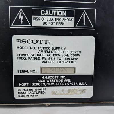 H.H. Scott RS-1000 AM/FM Stereo Receiver - Black image 8