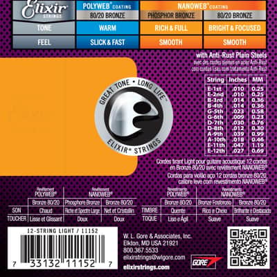 Elixir 80/20 Nanoweb 12-String 10-47 image 2