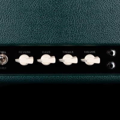 Pre Owned 2007 Divided By 13 FTR37 Green/Cream Guitar Amp Head And 2x12" Cab with Footswitch and Covers image 4