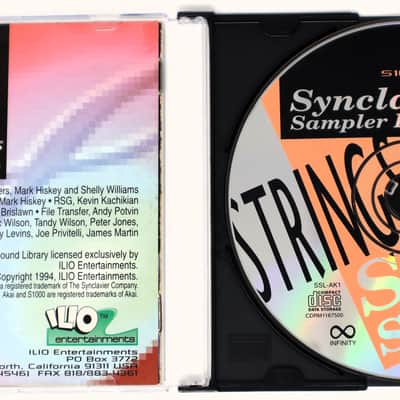 Ilio Synclavier Strings Akai Format Sample Library/Sound Library/Sampling CD 1994 image 2