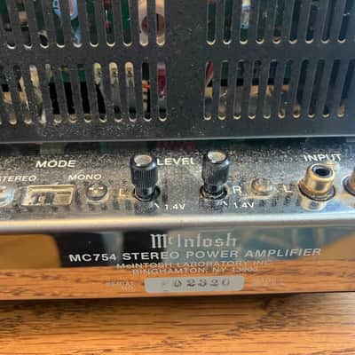 McIntosh MC754 100-Watt Stereo Solid State Power Amplifier 1988 - 1992 - Black image 5