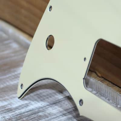 Used Mustang H/H Pickguard Parchment 3-Ply image 4
