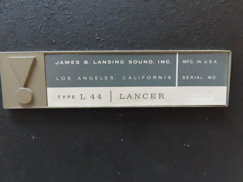 JBL L44 Lancer Speaker Pair Featuring LE8T Drivers - Vintage 60's