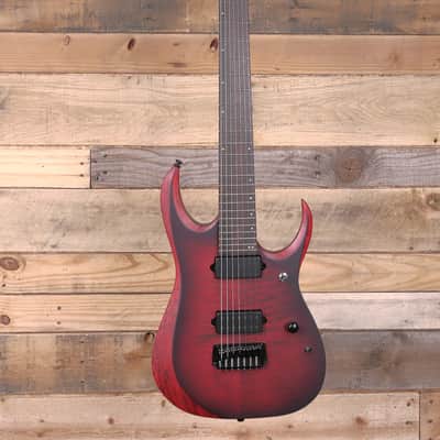 Ibanez RGD721FA 7-String Electric Guitar Stained Wine Red Burst Flat image 4