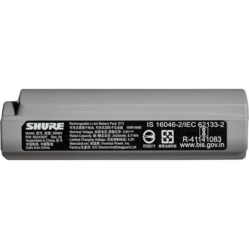 Shure SB904 Lithium-Ion Rechargeable Battery Regular image 1