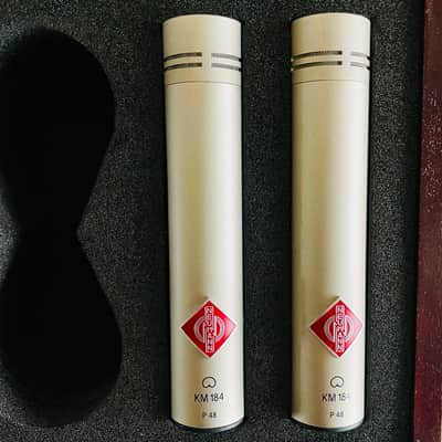 Neumann KM 184 Small Diaphragm Cardioid Condenser Microphone Matched Stereo Pair 1993 - Present - Nickel image 1