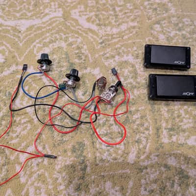 Squier contemporary active SQR pickup set with wiring harness image 2
