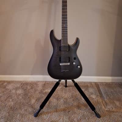 Schecter C-1 Platinum 2024 - Satin Black with GS-100+ Guitar Stand image 1
