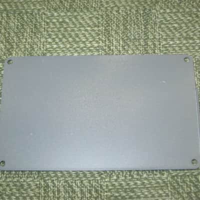 used vintage DOD Performer Series BOTTOM PLATE ( screw holes are on 4 corner areas) NO: pedal/other parts - early 1980s - Metal Plate has Silver & Gray Finish / Stiff Black Rubber Padding (padding has ridges) has Label, underside sanded & repainted gray image 16