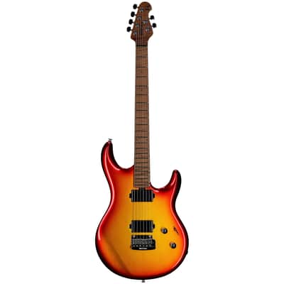Ernie Ball Music Man Luke 4 HH Electric Guitar, Roasted Maple Fingerboard (with Case), Fireball, Roasted maple fingerboard image 3