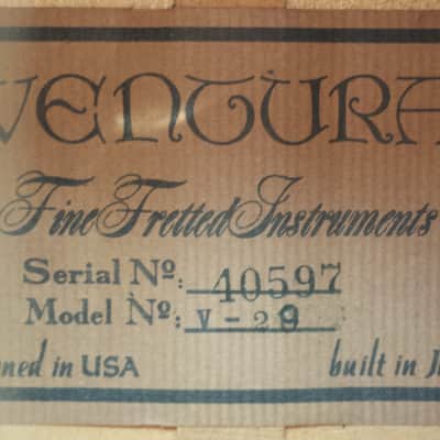 Very Rare Vintage Ventura V-29 Maple Acoustic Guitar Made in Japan MIJ Matsumoku w/ Hard case image 7