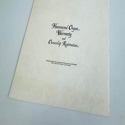 Hammond Organ Owner's Warranty & Registration Packet 1969 image 7
