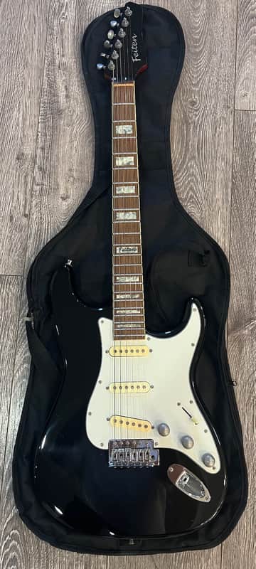 Buzz Feiten Strat-Style Electric Guitar – Black Finish - glossy black finish image 1