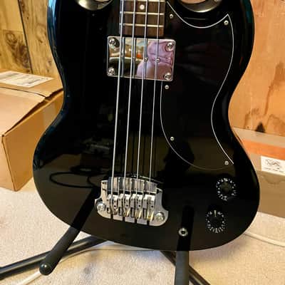 Epiphone EB-0 short scale bass guitar in black/ebony image 1