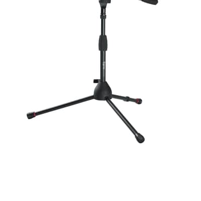 Gator Frameworks Short Tripod Base Microphone Stand with Soft Grip Twist Clutch, Boom Arm, and Both 3/8" and 5/8" Adapters (GFW-MIC-2621) image 1