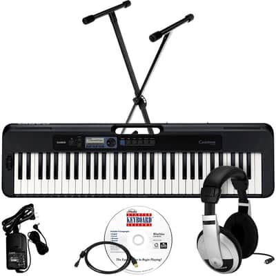 Casio CT-S300 Casiotone Portable Electronic Keyboard, EPA Pack, with Stand, PSU, Headphones and Educ