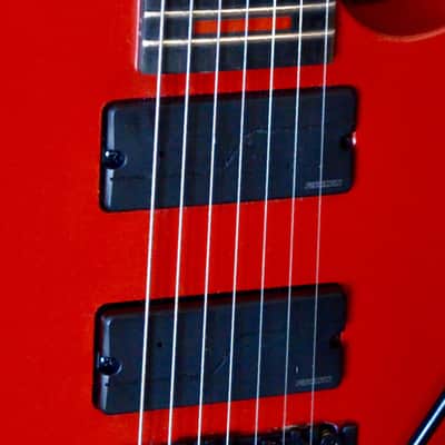 Sawtooth Americana Heritage HM724 Left-Handed 7-String Electric Guitar with Fluence Pickups & Floyd Rose Original, Satin Red image 8