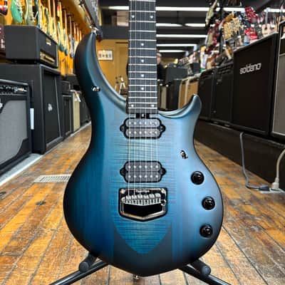 Ernie Ball Music Man John Petrucci Signature Majesty Electric Guitar Blue Silk w/Mono Case image 1