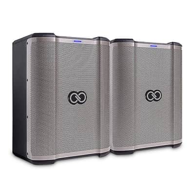 Sheeran  Looper Sheeran Busker Portable Battery-Powered Speaker Pair 2024 - Silver & Black image 1