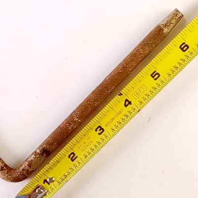 Ludwig/WFL 3/8x6.5x13"Cymbal L-Arm Rod Nickel Vintage 40s Bass Drum Mount Holder image 2
