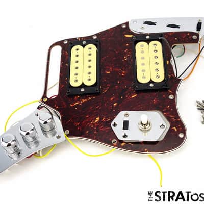 Fender Kurt Cobain Jaguar LOADED PICKGUARD Pickups Switches Prewired Tortoise image 1