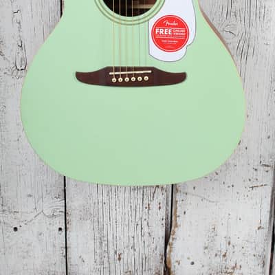 Fender Newporter Player Acoustic Electric Guitar Solid Spruce Top Surf Green image 1