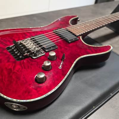 Schecter C-1 Hellraiser FR Floyd Rose AAA Quilt Top HH Super Strat 24 Fret C1 Pro Guitar image 3