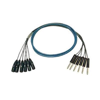Whirlwind 25' Medusa Multitrack Series 6-Channel XLR Male to 1/4  TRS Male Fanout Snake Cable image 1