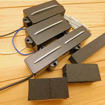 G.M. Split Coil PJ Bass Rail pickups Alnico 5 image 4