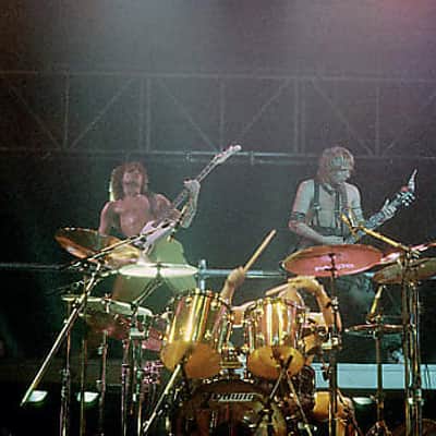 Ludwig  Rock Kit , Ex Rick Allen , Def Leppard , Stage , Tour Used  1980s  Chrome image 4