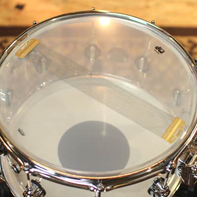 DW 8x14 Design Clear Acrylic Snare Drum - DDAC0814SSCL1 image 5