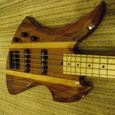 Warmoth Mockingbird Exotic Classic African Tulip Laquered. image 11
