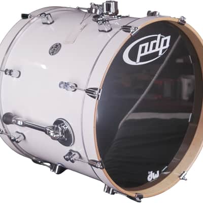 PDP 20" x 16" Bass Drum – Pearlescent White – Very Good image 1
