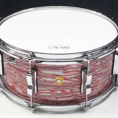 Ludwig Legacy Mahogany 6.5" x 14" Snare Drum w/ VIDEO! Vintage Pink Oyster 3-Ply image 2