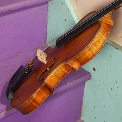 1920s German Highly-Figured Strad-Copy 4/4 Violin (VIDEO! Fresh Work, Ready) image 17